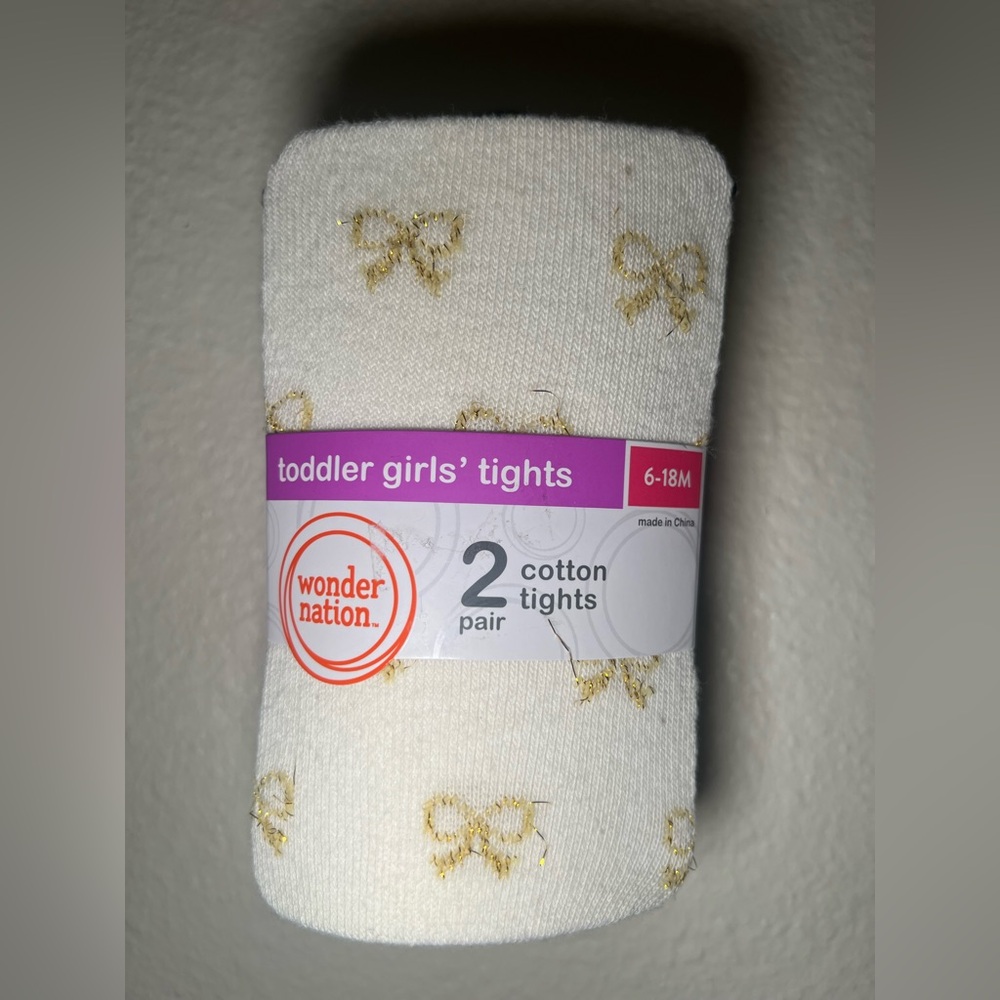 Wonder Nation Cream Tights for Toddlers